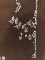 Antique Japanese Katagami Paper Kimono Stencil Katazome Simple Grass Design C894