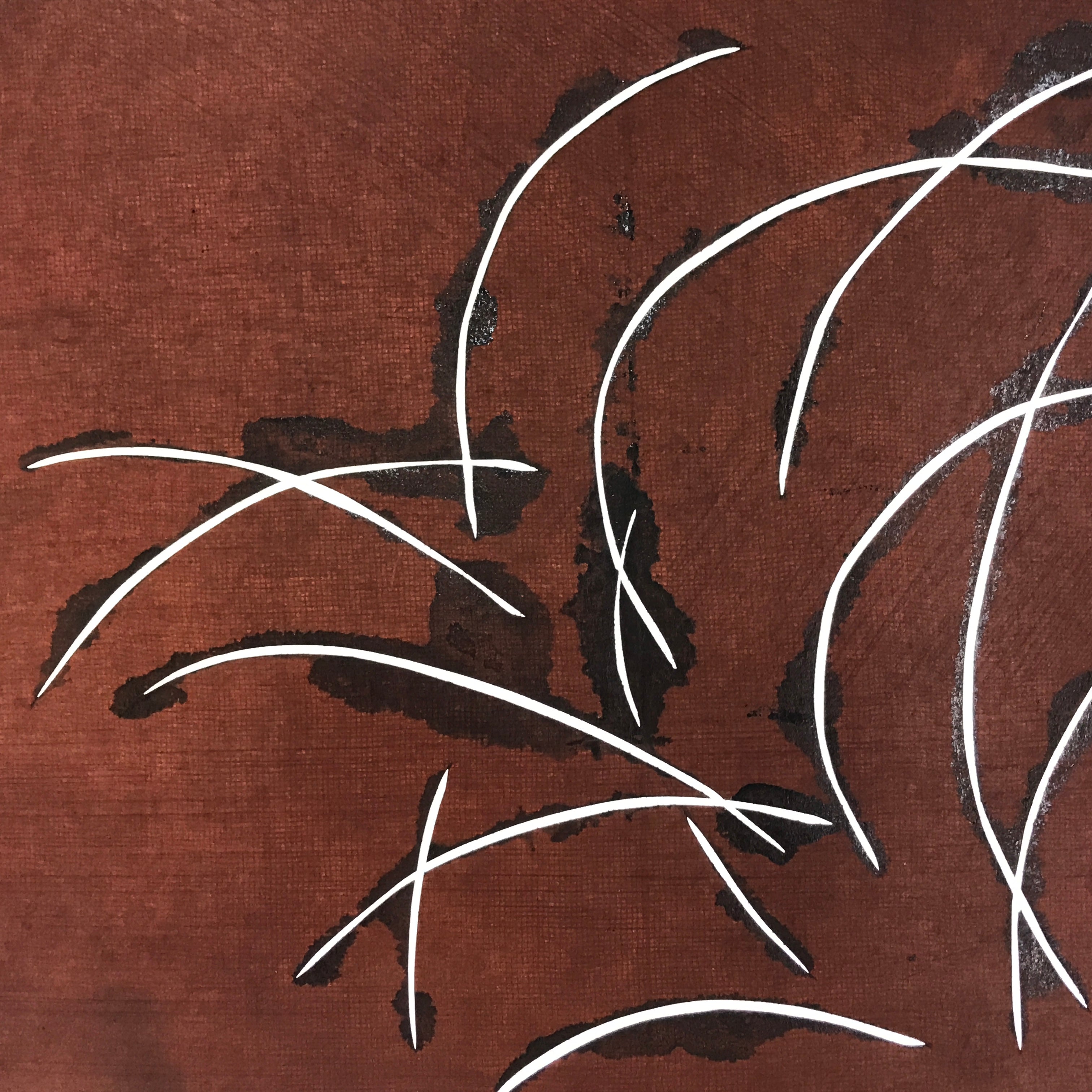 Antique Japanese Katagami Paper Kimono Stencil Katazome Simple Grass Plants A665