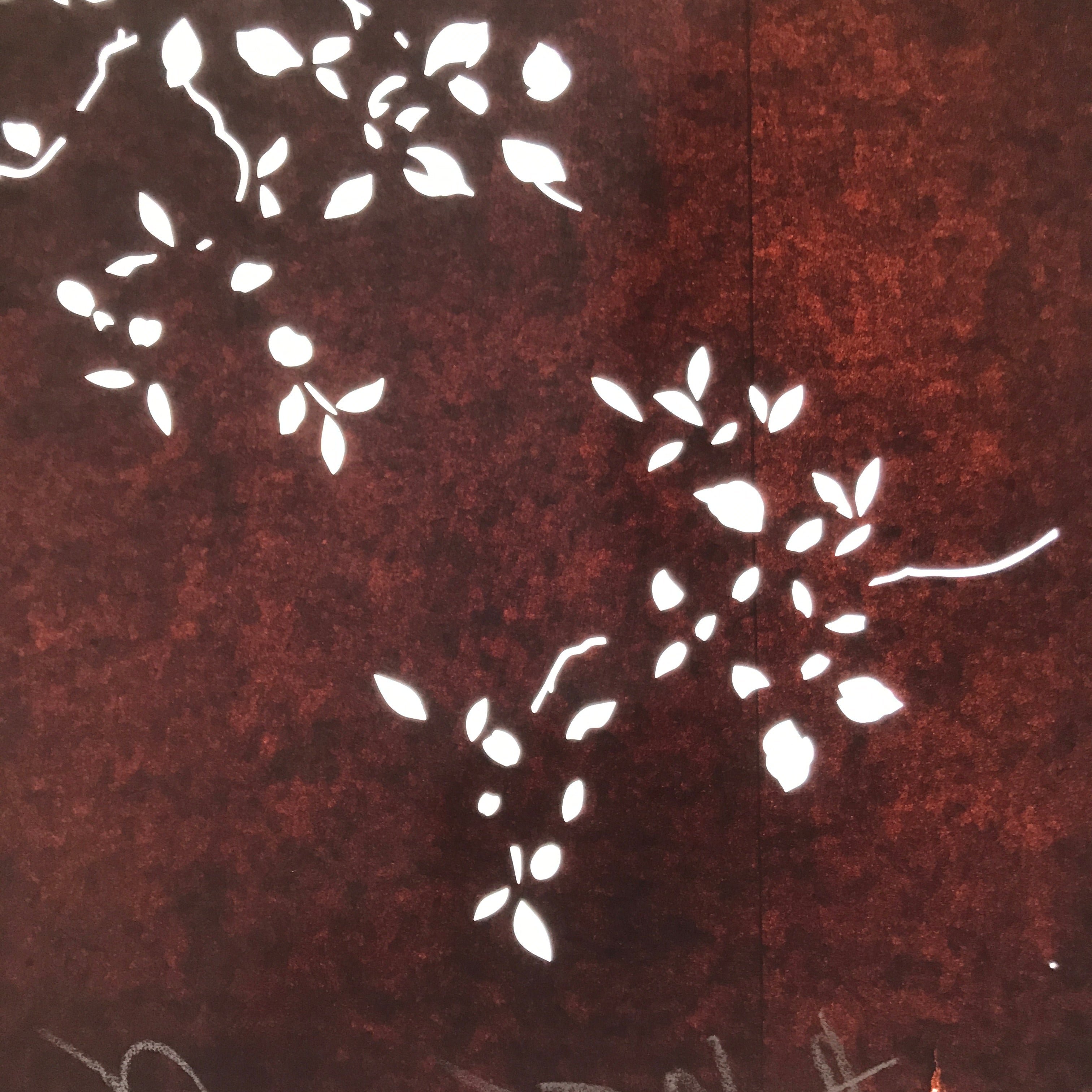 Antique Japanese Katagami Paper Kimono Stencil Katazome Simple Plant Design C944