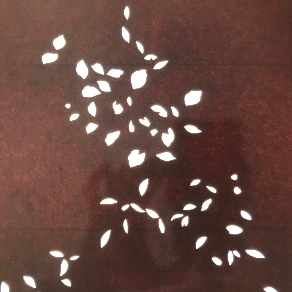 Antique Japanese Katagami Paper Kimono Stencil Katazome Simple Plant Design C946