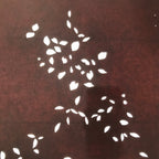 Antique Japanese Katagami Paper Kimono Stencil Katazome Simple Plant Design C946