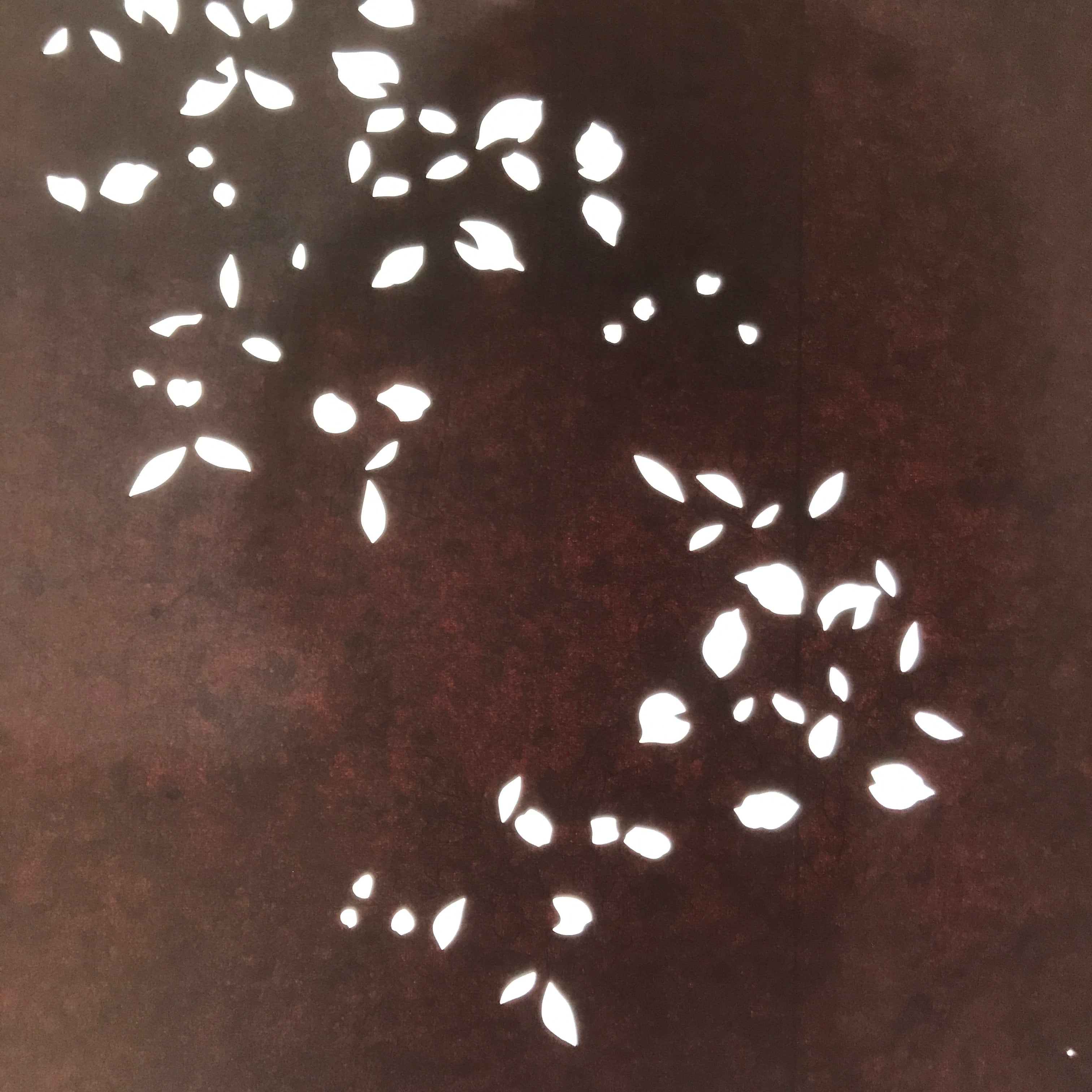 Antique Japanese Katagami Paper Kimono Stencil Katazome Simple Plant Design C946