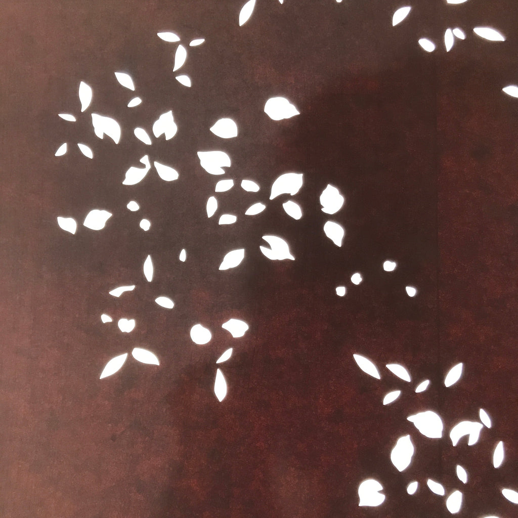 Antique Japanese Katagami Paper Kimono Stencil Katazome Simple Plant Design C946