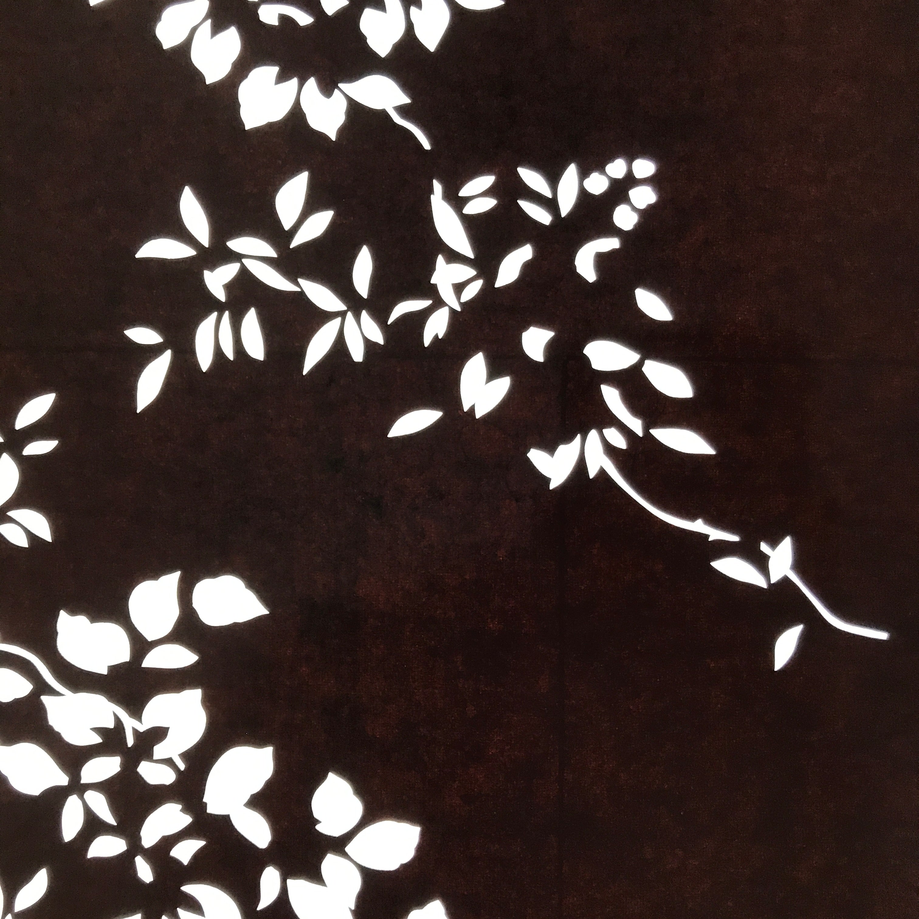 Antique Japanese Katagami Paper Kimono Stencil Katazome Simple Plant Design C947