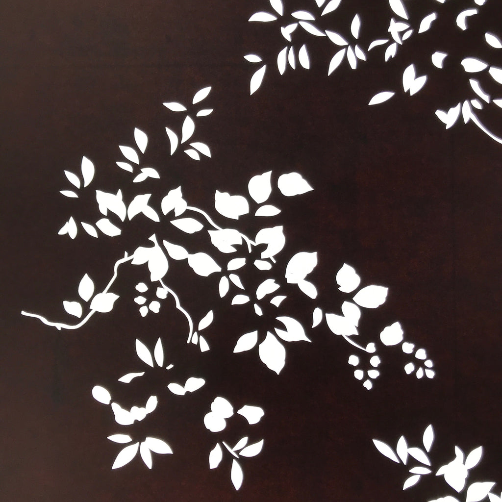 Antique Japanese Katagami Paper Kimono Stencil Katazome Simple Plant Design C947