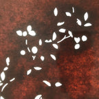 Antique Japanese Katagami Paper Kimono Stencil Katazome Simple Plant Design C948