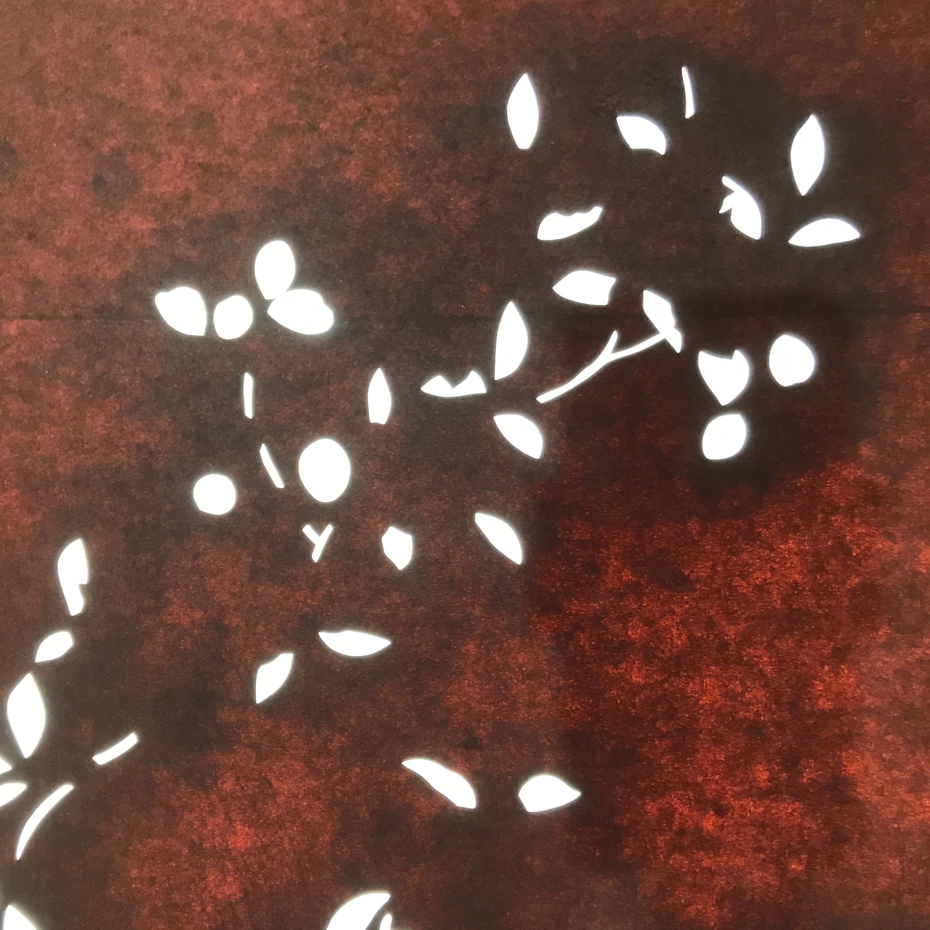 Antique Japanese Katagami Paper Kimono Stencil Katazome Simple Plant Design C948