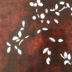 Antique Japanese Katagami Paper Kimono Stencil Katazome Simple Plant Design C948