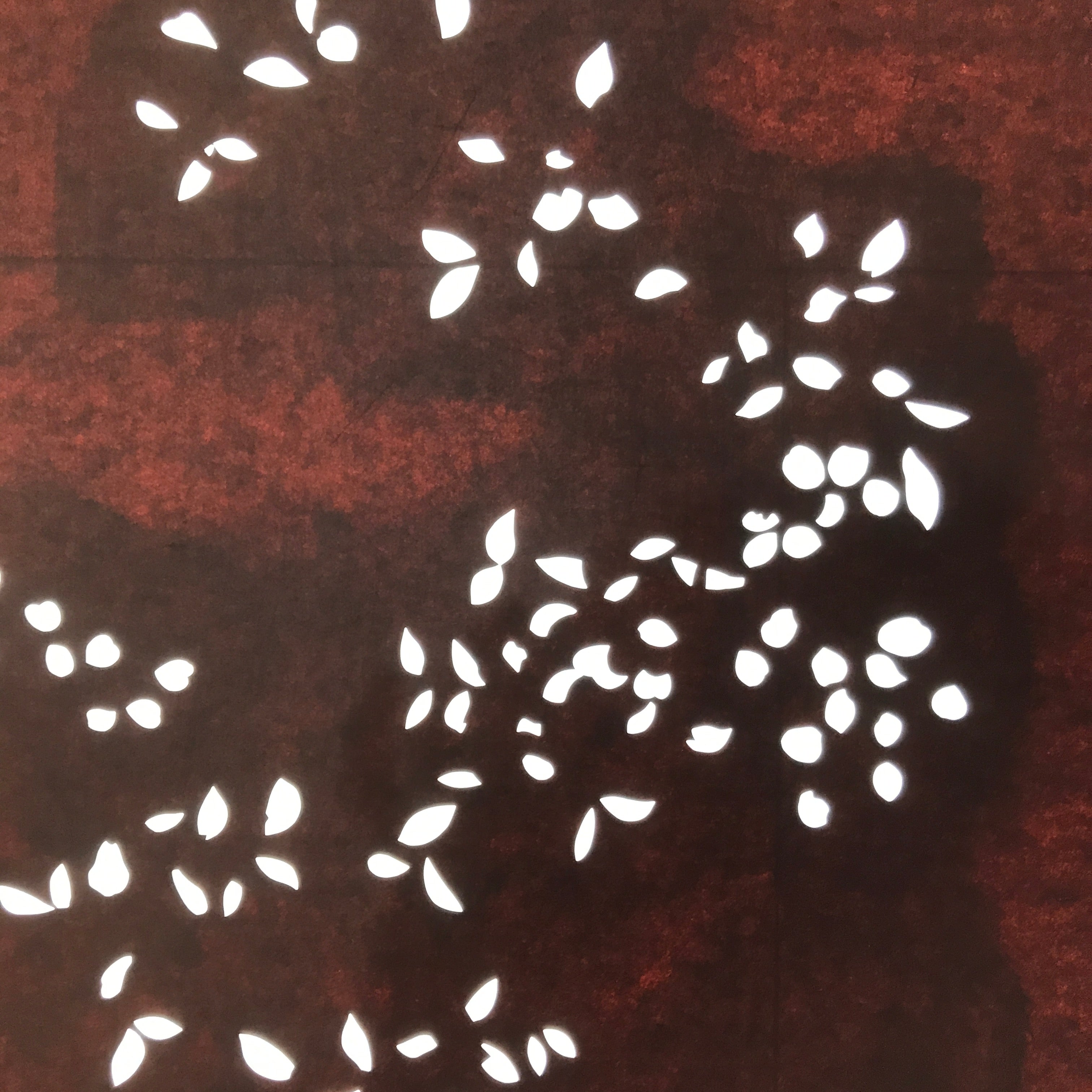 Antique Japanese Katagami Paper Kimono Stencil Katazome Simple Plant Design C949