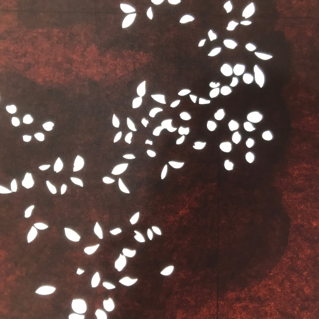 Antique Japanese Katagami Paper Kimono Stencil Katazome Simple Plant Design C949