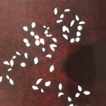 Antique Japanese Katagami Paper Kimono Stencil Katazome Simple Plant Design C950