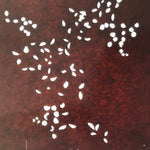 Antique Japanese Katagami Paper Kimono Stencil Katazome Simple Plant Design C950