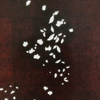 Antique Japanese Katagami Paper Kimono Stencil Katazome Simple Plant Design C956