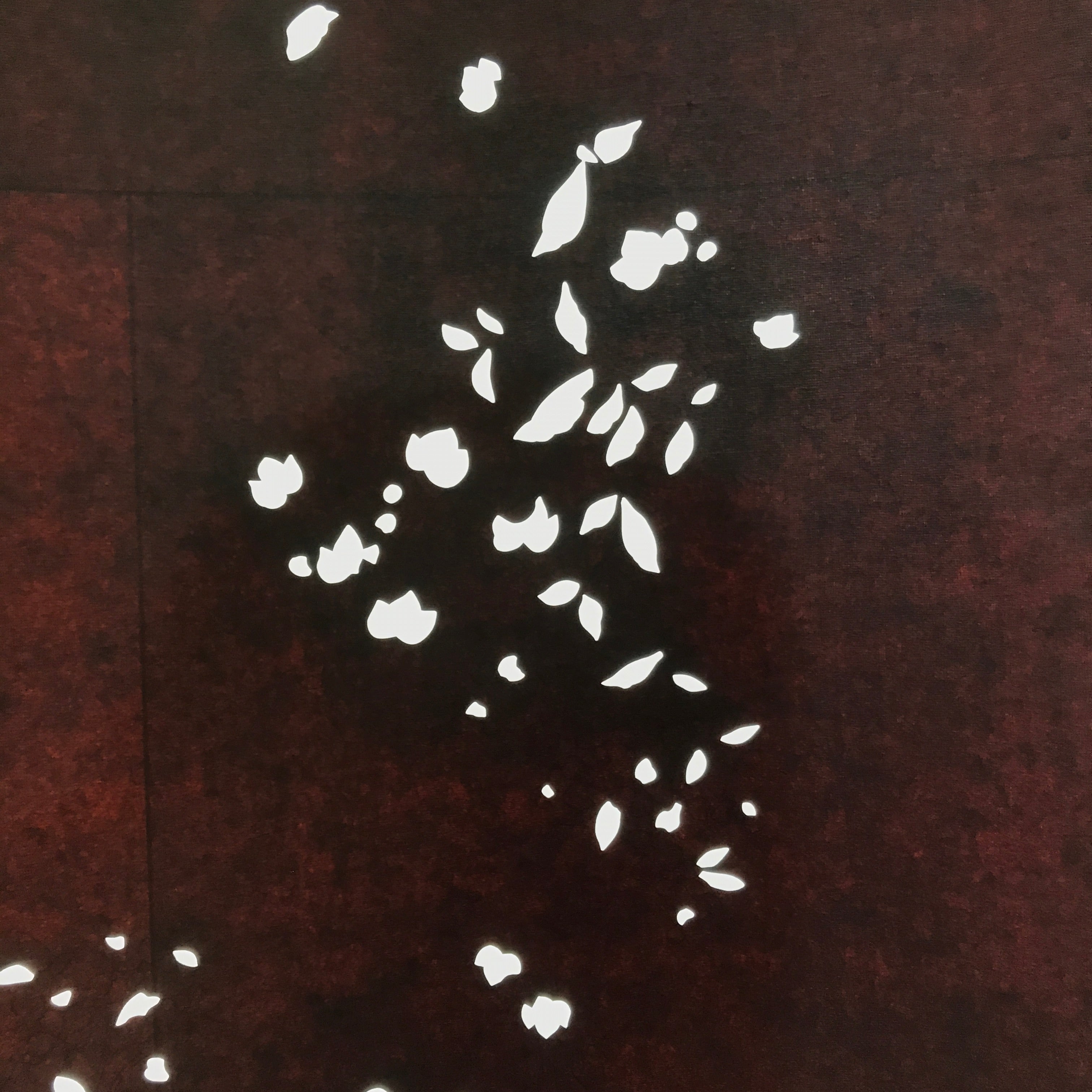 Antique Japanese Katagami Paper Kimono Stencil Katazome Simple Plant Design C956