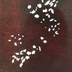 Antique Japanese Katagami Paper Kimono Stencil Katazome Simple Plant Design C956