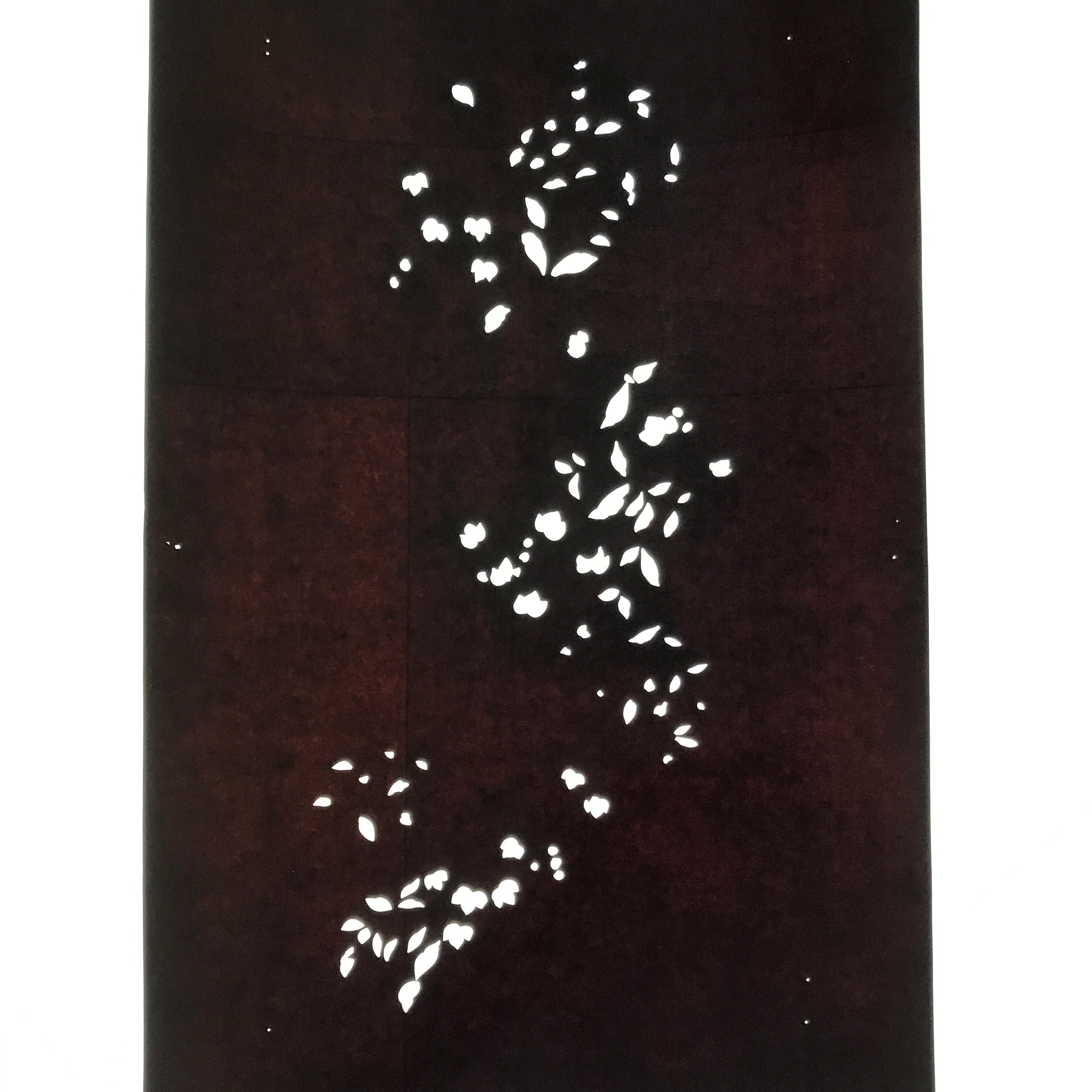 Antique Japanese Katagami Paper Kimono Stencil Katazome Simple Plant Design C956