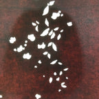 Antique Japanese Katagami Paper Kimono Stencil Katazome Simple Plant Design C956