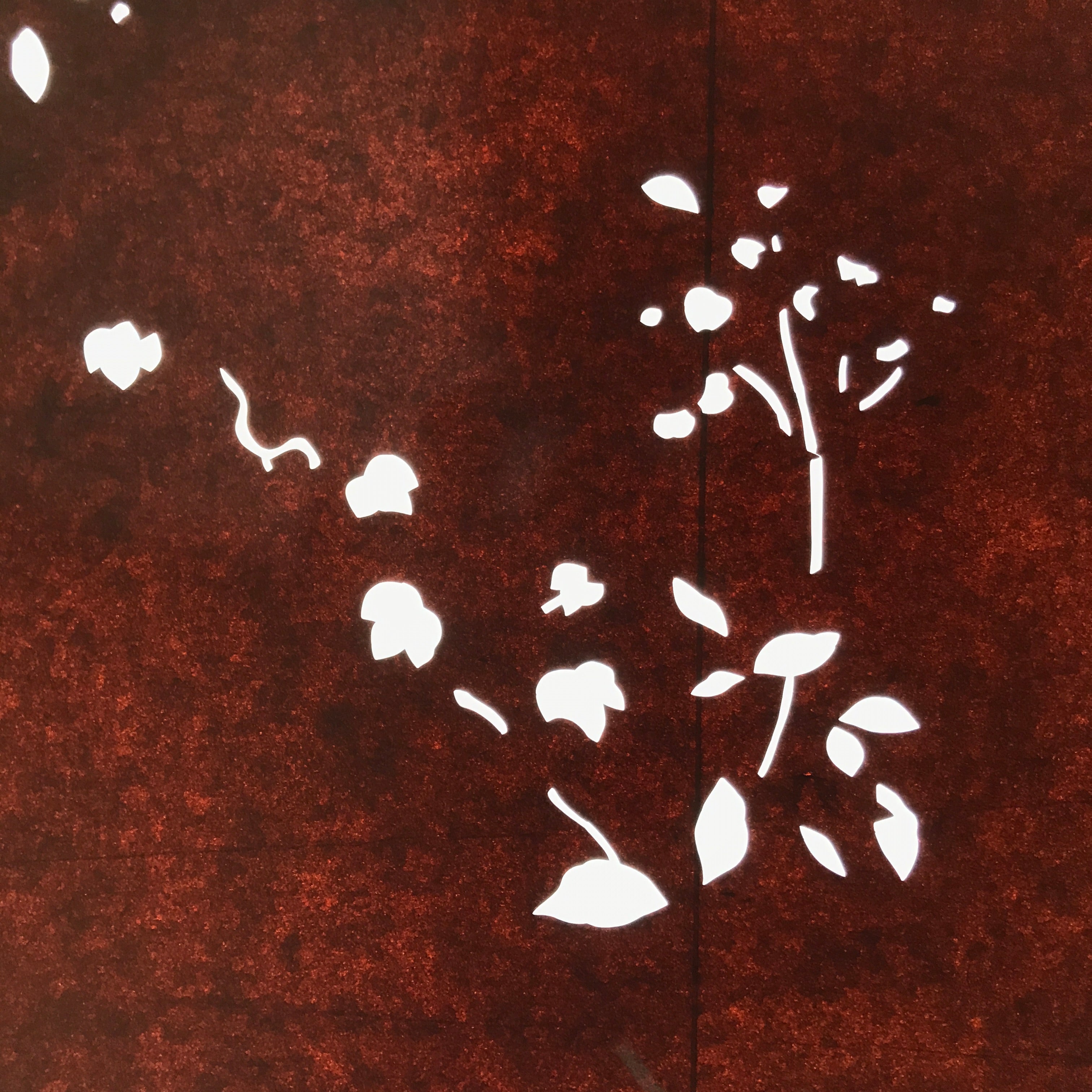 Antique Japanese Katagami Paper Kimono Stencil Katazome Simple Plant Design C957