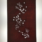 Antique Japanese Katagami Paper Kimono Stencil Katazome Simple Plant Design C957
