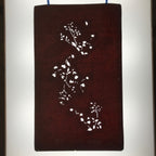 Antique Japanese Katagami Paper Kimono Stencil Katazome Simple Plant Design C957