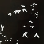 Antique Japanese Katagami Paper Kimono Stencil Katazome Simple Plant Design C958