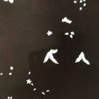 Antique Japanese Katagami Paper Kimono Stencil Katazome Simple Plant Design C958