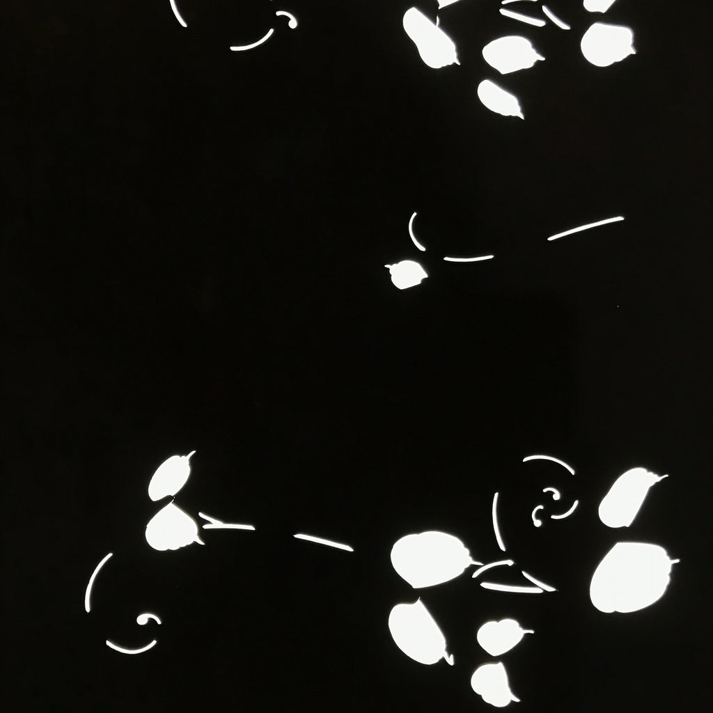 Antique Japanese Katagami Paper Kimono Stencil Katazome Small Plant Leaves C926
