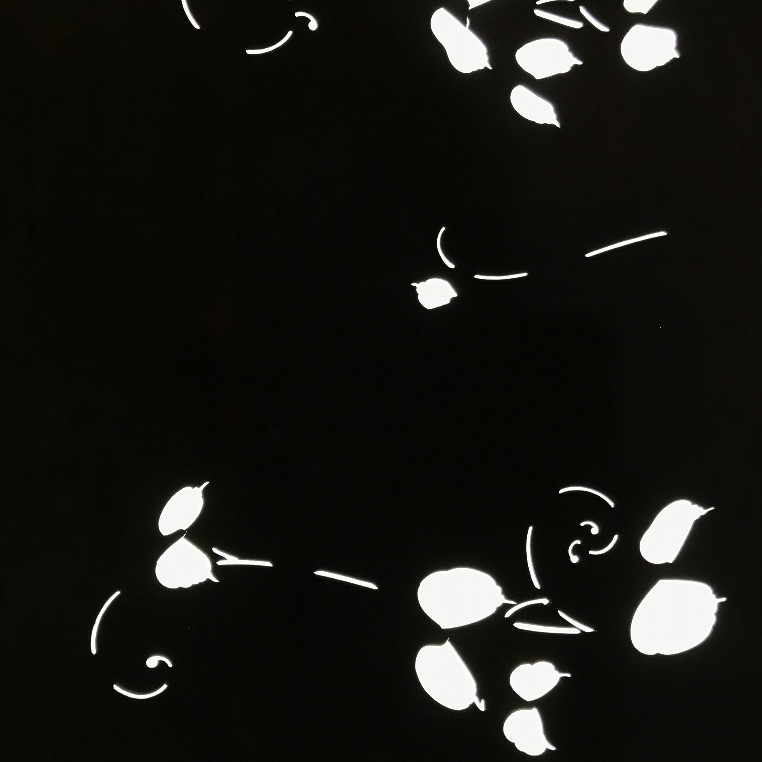 Antique Japanese Katagami Paper Kimono Stencil Katazome Small Plant Leaves C926