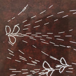 Antique Japanese Katagami Paper Kimono Stencil Katazome Tall Plant Pattern C914