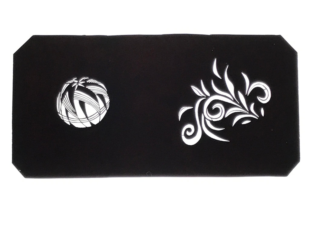 Antique Japanese Katagami Paper Kimono Stencil Katazome Temari Ball Plant A792