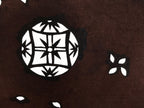 Antique Japanese Katagami Paper Kimono Stencil Katazome Temari Fabric Ball A664