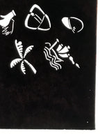 Antique Japanese Katagami Paper Kimono Stencil Katazome Travel Theme Design A802