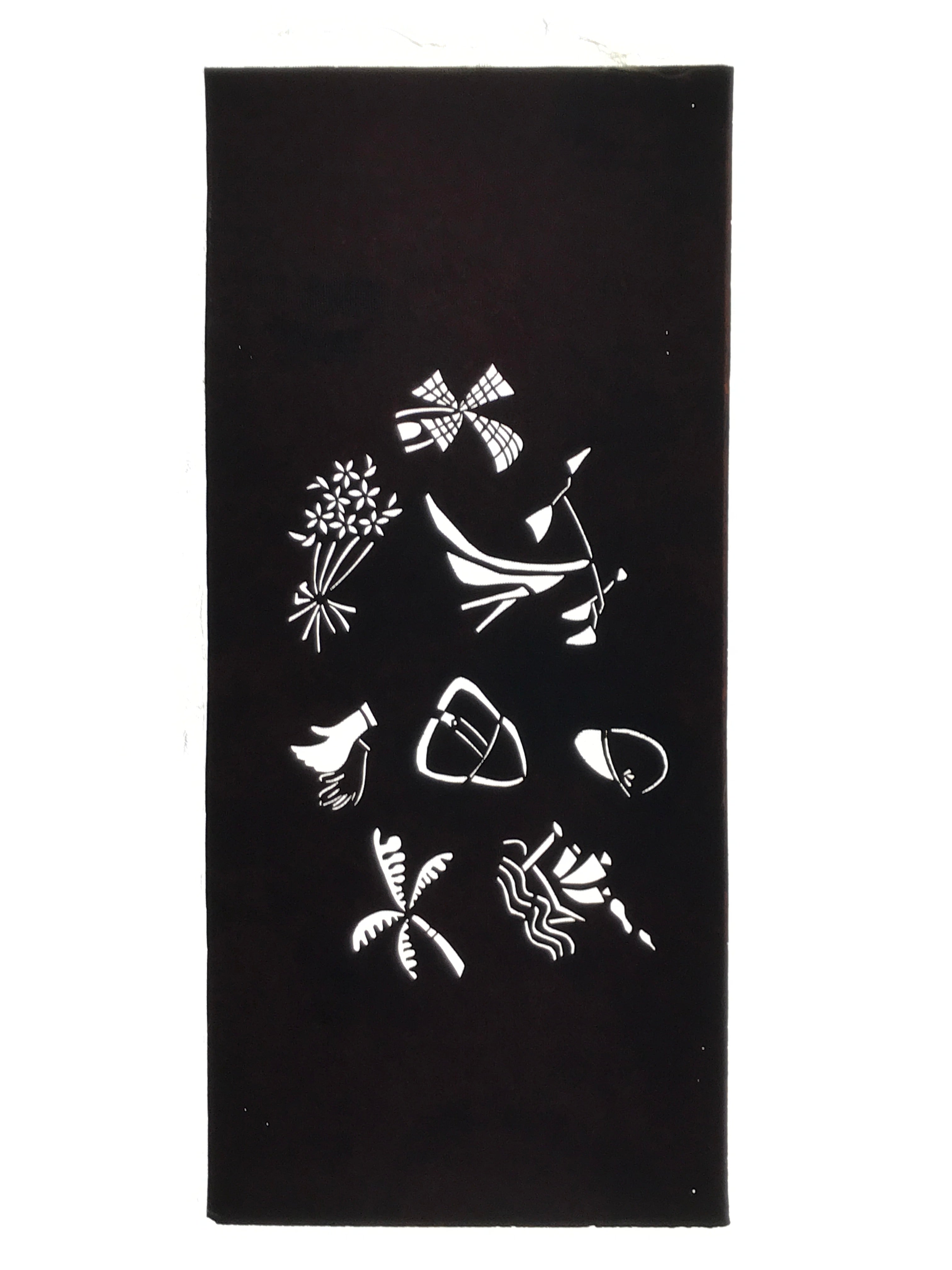Antique Japanese Katagami Paper Kimono Stencil Katazome Travel Theme Design A802