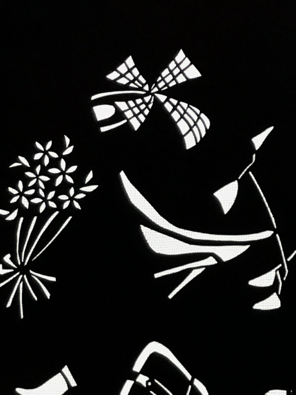 Antique Japanese Katagami Paper Kimono Stencil Katazome Travel Theme Design A802
