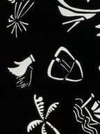 Antique Japanese Katagami Paper Kimono Stencil Katazome Travel Theme Design A802