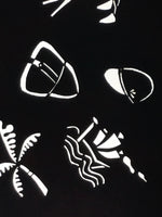 Antique Japanese Katagami Paper Kimono Stencil Katazome Travel Theme Design A802