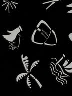 Antique Japanese Katagami Paper Kimono Stencil Katazome Travel Theme Design A802