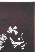 Antique Japanese Katagami Paper Kimono Stencil Katazome Travel Theme Design A802