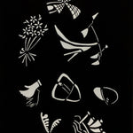 Antique Japanese Katagami Paper Kimono Stencil Katazome Travel Theme Design A802