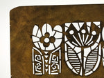 Antique Japanese Katagami Paper Kimono Stencil Katazome Tulip Flower Design A772