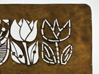 Antique Japanese Katagami Paper Kimono Stencil Katazome Tulip Flower Design A772
