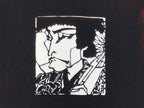 Antique Japanese Katagami Paper Kimono Stencil Katazome Ukiyoe Samurai Man A781