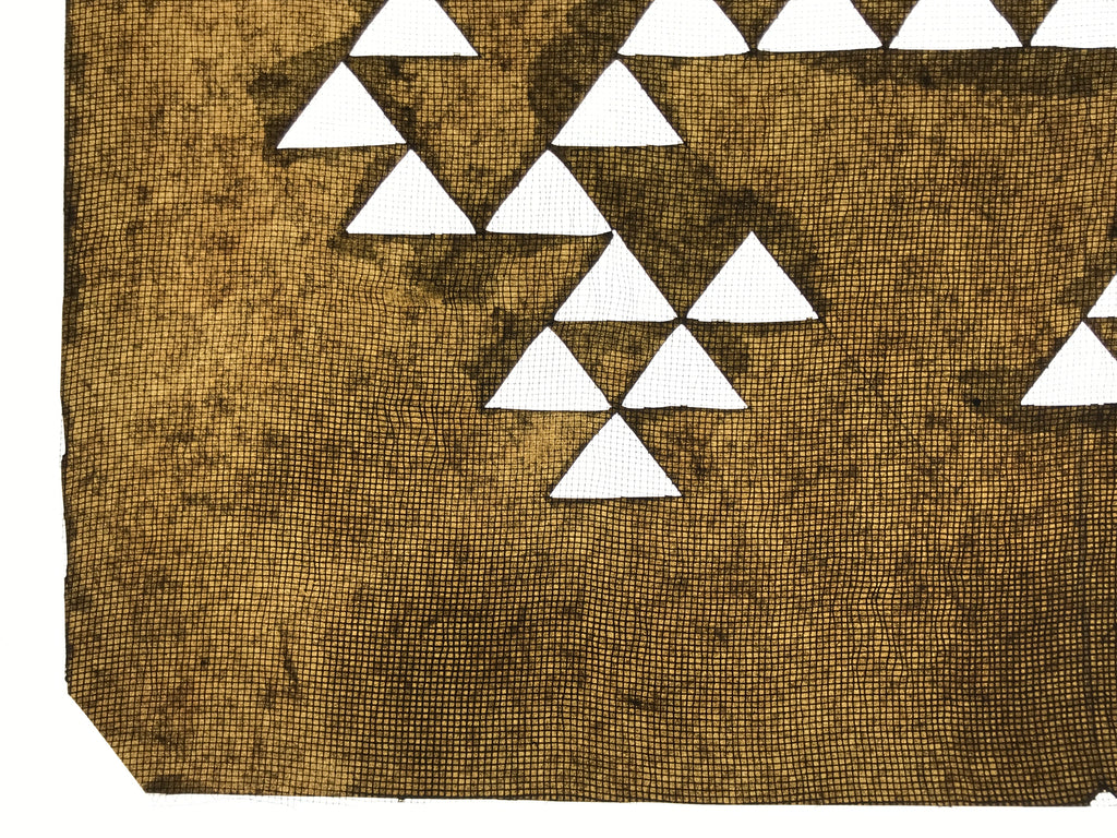 Antique Japanese Katagami Paper Kimono Stencil Katazome Uroko Scale Pattern A765