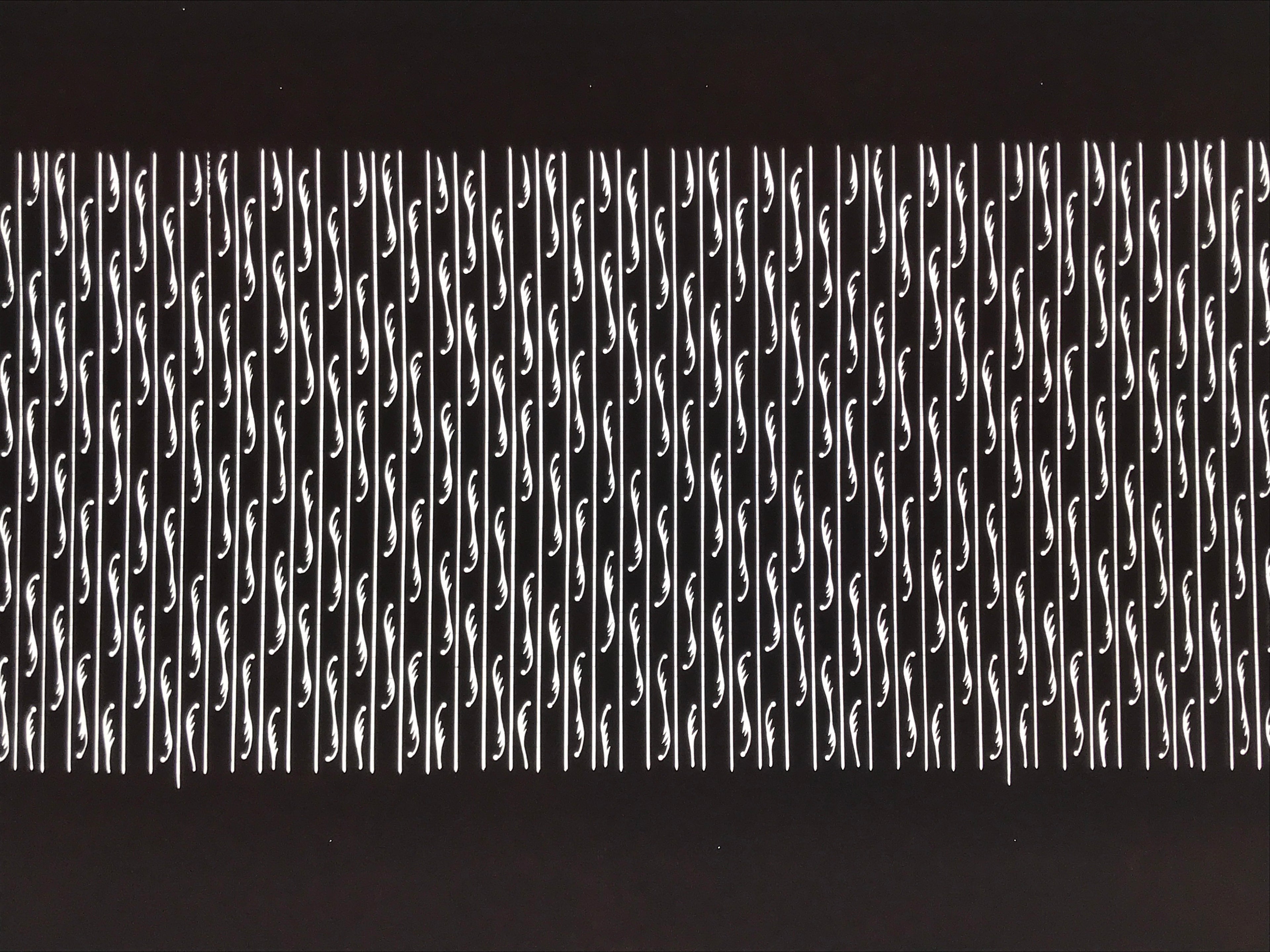 Antique Japanese Katagami Paper Kimono Stencil Katazome Vertical Lines A843