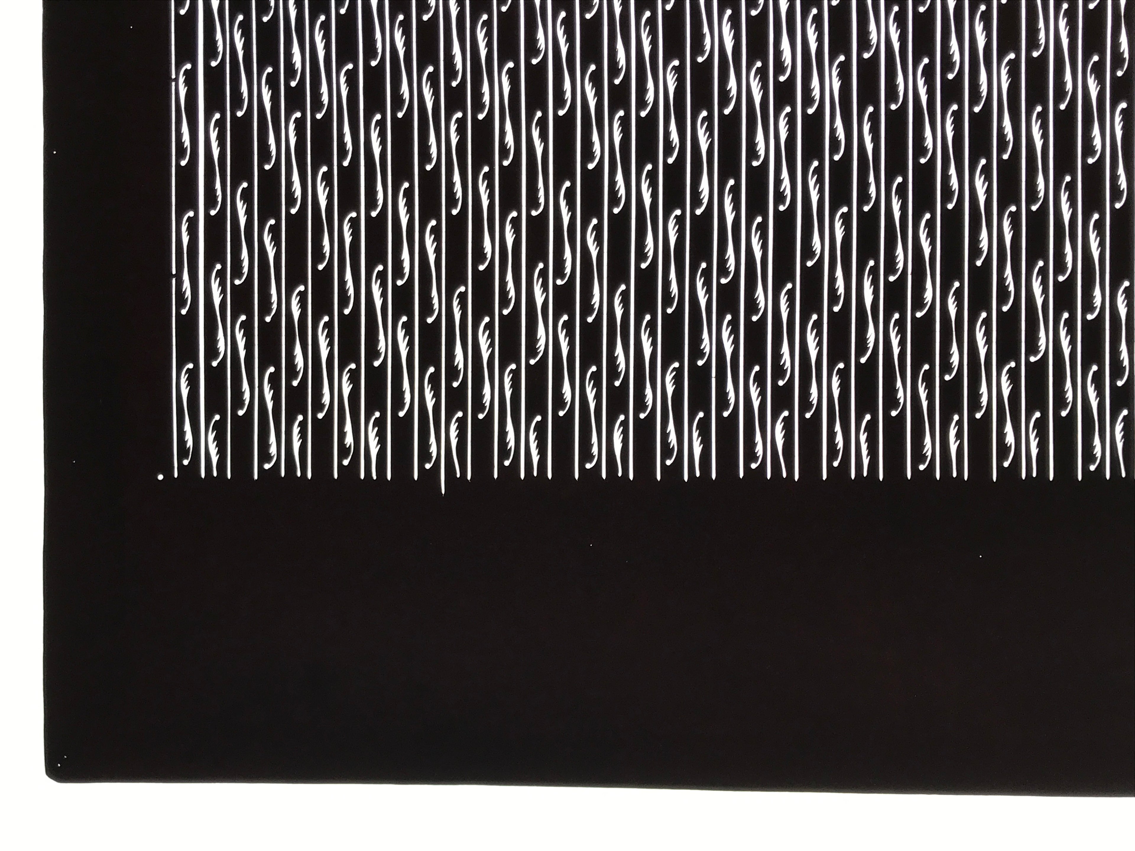 Antique Japanese Katagami Paper Kimono Stencil Katazome Vertical Lines A843