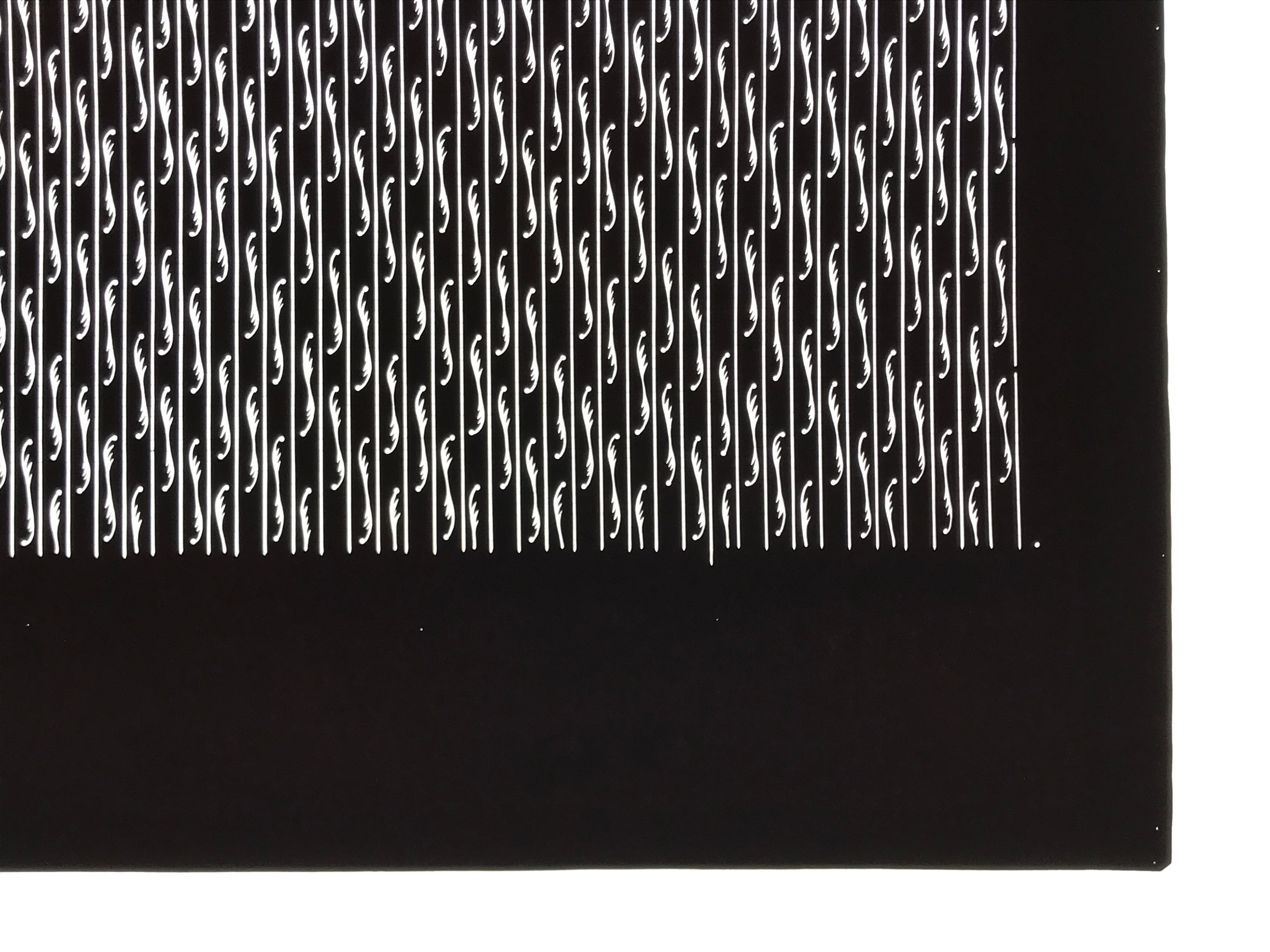 Antique Japanese Katagami Paper Kimono Stencil Katazome Vertical Lines A843