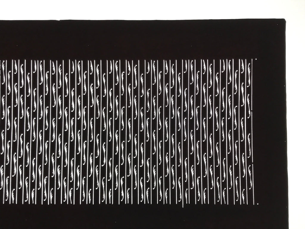 Antique Japanese Katagami Paper Kimono Stencil Katazome Vertical Lines A843