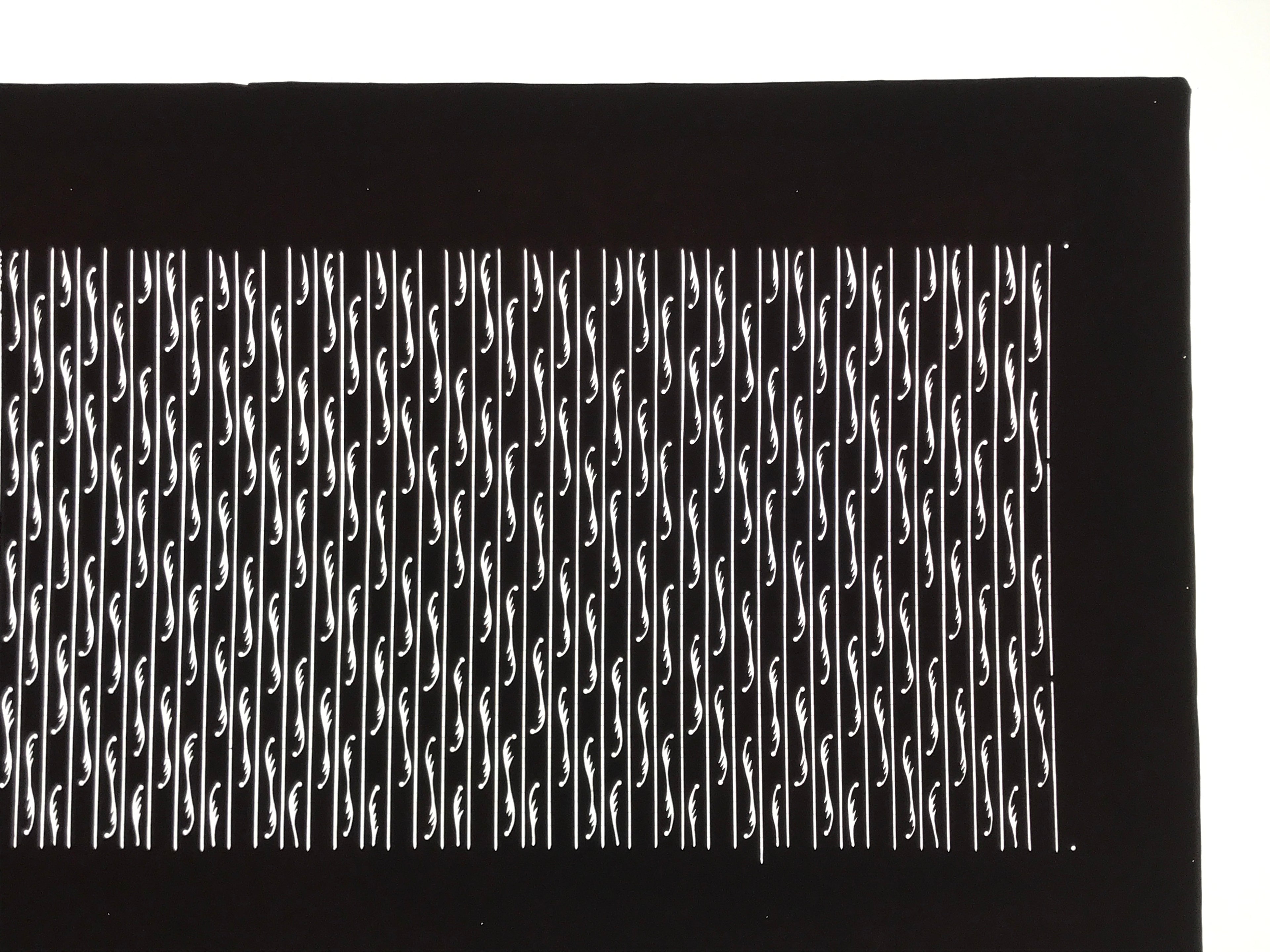 Antique Japanese Katagami Paper Kimono Stencil Katazome Vertical Lines A843