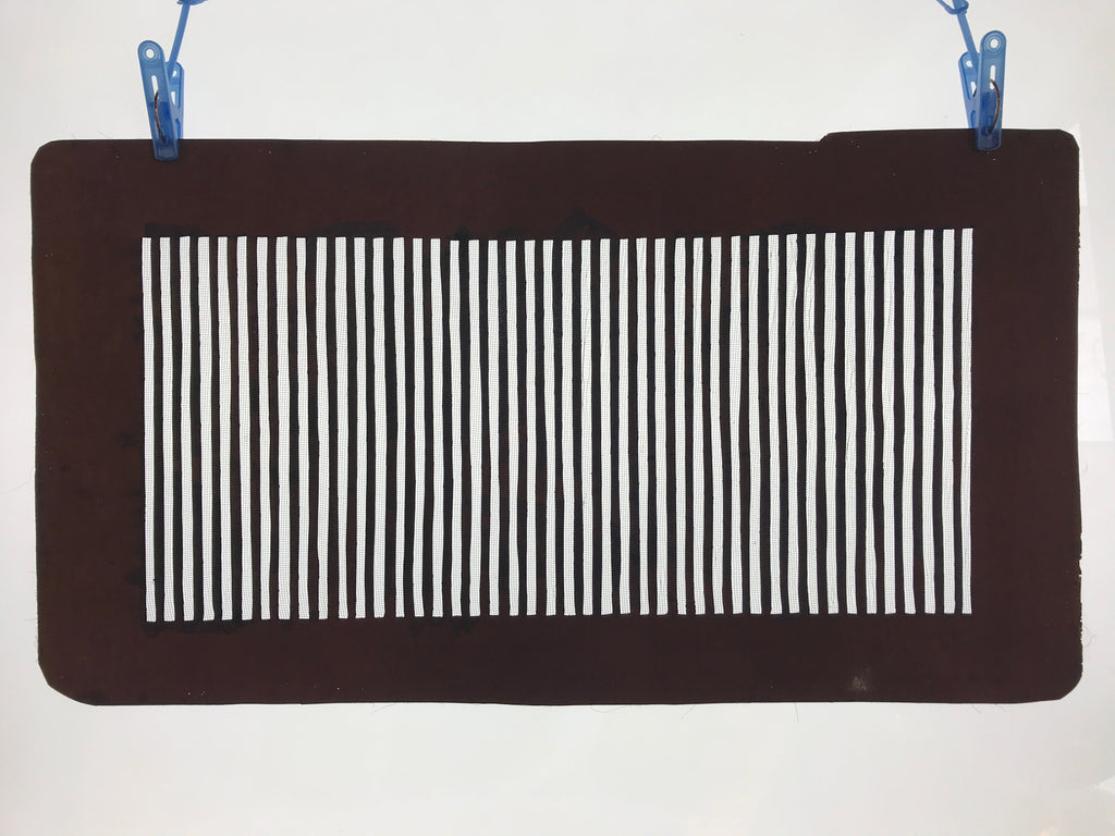 Antique Japanese Katagami Paper Kimono Stencil Katazome Vertical Stripes A648
