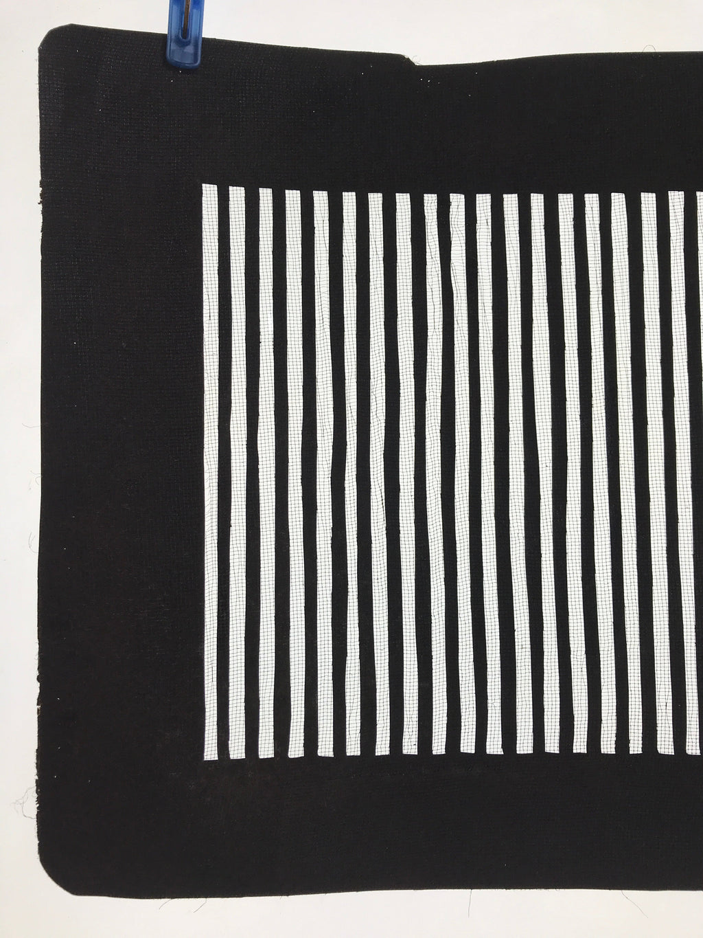 Antique Japanese Katagami Paper Kimono Stencil Katazome Vertical Stripes A648